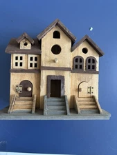 Very Realistic Hand Made Wood House  Art .