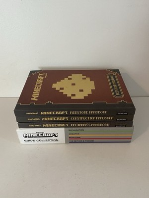 Minecraft Handbook & Guide Collection Bundle Set Hardcover Book Mojang