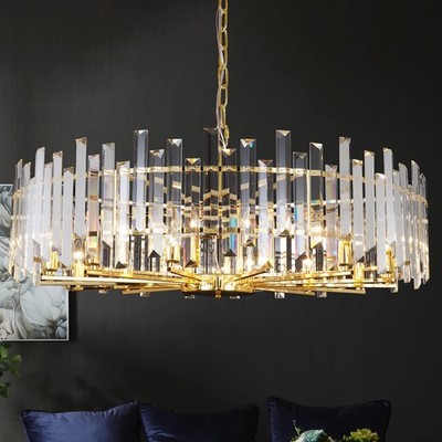 Gold Chandeliers Crystal Chandelier Lighting Modern Pendant Ceiling Light Fix...