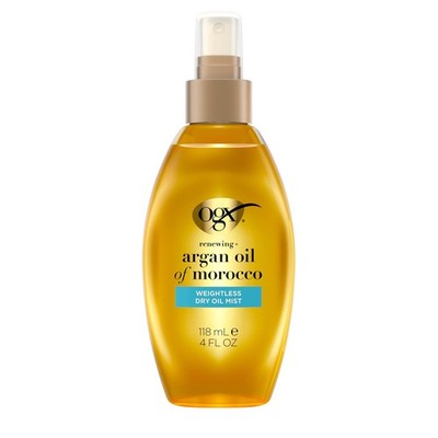 OGX Argan Oil Dry Oil Spray 4oz Weightless Frizz Control Shine Split Ends