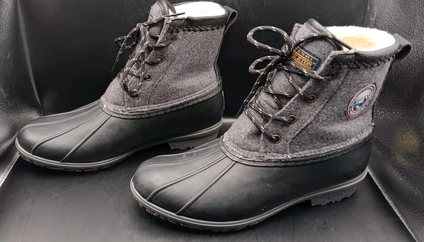 🔥 Pendleton Wool Duck Boots Shearling Lined Sz 1… - image 7