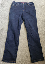 Women's Gloria Vanderbilt Amanda Straight Dark Wash Blue Jeans Size 6