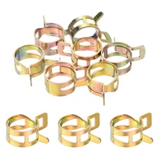 10PCS ID 15.6mm 5/8" Fuel Line Hose Clips Pipe Clamps Spring Hose Clamp