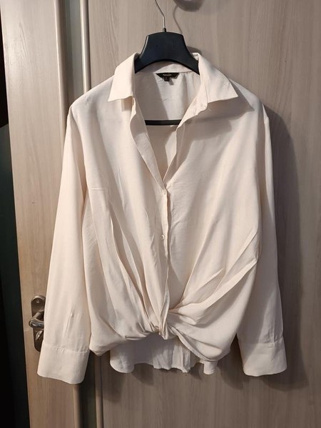 Women Massimo Dutti Shirt Beige Viscose S