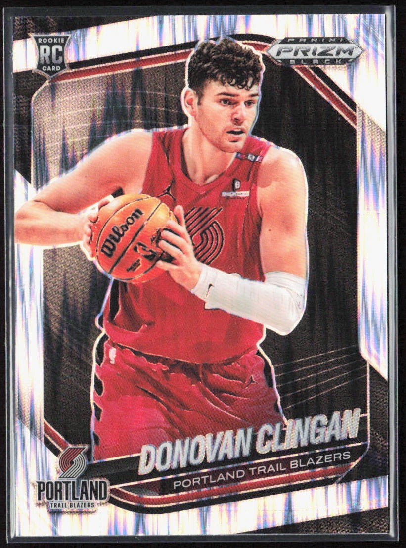 2024-25 Panini Prizm Black Donovan Clingan Skewed Rookie /249 #131 Blazers