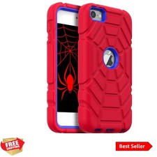 iPod Touch 7/6/5 Heavy Duty Shockproof Case for Kids Rugged Red Blue Cover