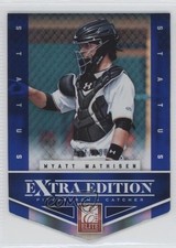 2012 Elite Extra Edition Status Blue Die-Cut 91/100 Wyatt Mathisen #191 0g4