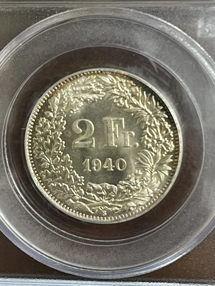 1940-B***SWITZERLAND  2 SILVER FRANCS***PCGS MS66*** - Image 4 of 4