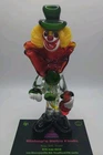 Vintage Murano Italian Art Glass Clown Holding Saxophone 10” Tall Heavy Colorful