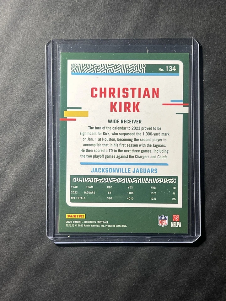 2023 Donruss Purple /84 Christian Kirk #134 - Image 3 of 3