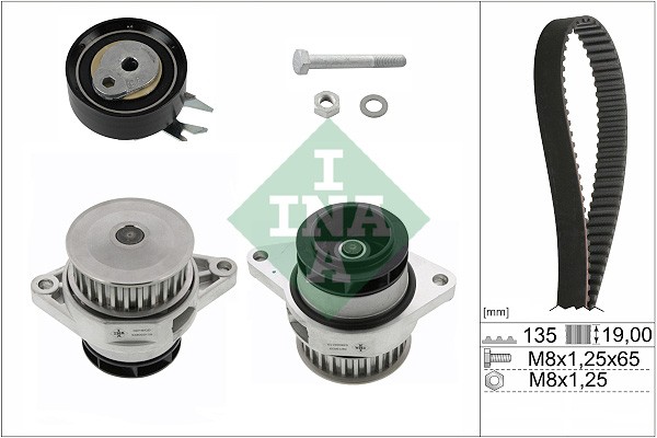 ✅Fits INA 530 0166 30 TIMING KPL. TENSIONERS+BELT+WATER PUMP   ⭐UK Seller⭐