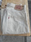 Vintage Levi Original Fit 501 32x35 Men’s Jeans Button Fly Beige — photo 1