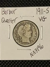 1911-S Barber Quarter  VG