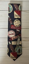 Coca Cola Coke Tie Licensed Novelty Necktie Silk Made in USA 57 x 4