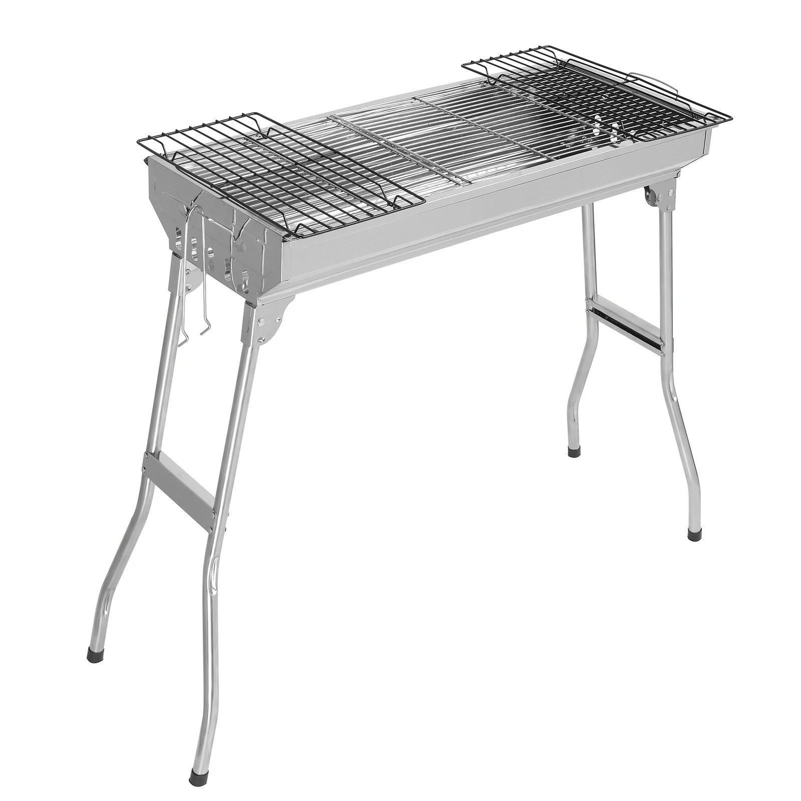 Portable BBQ Grill Stainless Steel Charcoal Outdoor Backyard Cooker