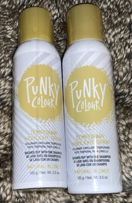 Punky Colour Temporary Hair Highlight Spray Natural Blonde 3.5oz Sealed Lot Of 2