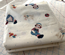 Vintage Raggedy Ann Andy Tossed Dolls Toys Daisy Kingdom Fabric 5.25 Yards 44"