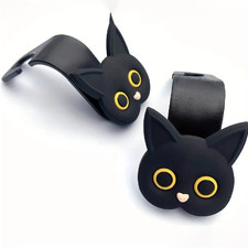 2Pcs 3D Cartoon Cat Headrest Hooks Universal Car Seat Vehicle Storage Organizer
