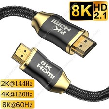 HDMI 2.1 Cable 8K HDMI Cable 4K 8K 120Hz 165Hz Audio Cable for PS5 TV BOX Cable