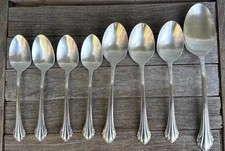 ONEIDA 1881 Rogers BITTERSWEET REPOSE Stainless 4 Teaspoon 3 Soup 1 Serve Spoon