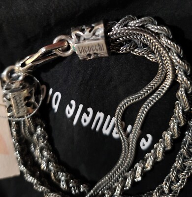 ブレスレット emanuele bicocchi BRAIDED NEW LOGO MEDIUM BRACELET Braided Bracelet