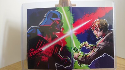Bam! Pop Culture Vader And Luke Limited Run Sketch Print
