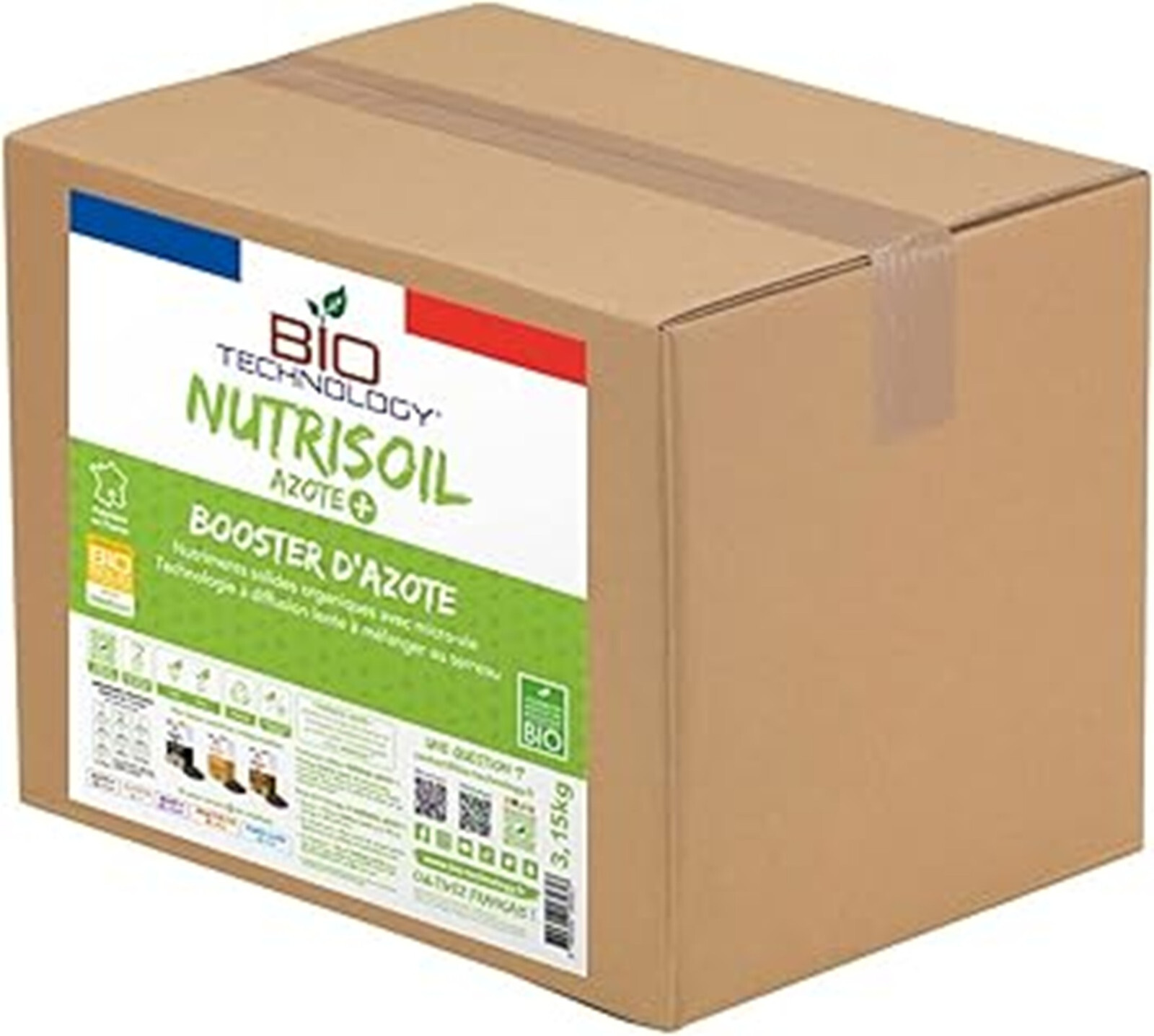 Booster d'Azote NUTRISOIL AZOTE+ engrais solide pour accélérer la pousse du potager et gazon
