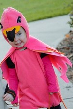 VINTAGE EUC POTTERY BARN KIDS SIZE 4-6 PINK FLAMINGO COSTUME