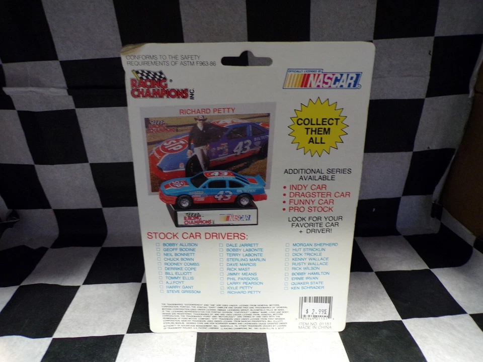 Geoff Bodine #15 Motorcraft 1:64 Scala Stock Auto Nascar Racing Champions W/ - Immagine 3 di 4