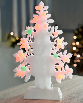 Pre-Lit Christbaumschmuck mit 20 farbwechselnden LED-Lichtern 43 cm Weihnachten