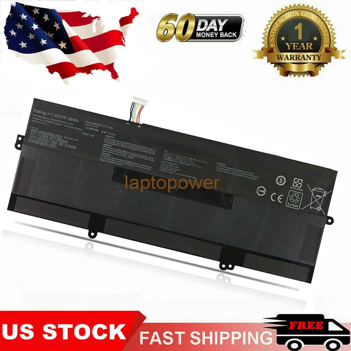C31N1824 Battery for Asus Chromebook Flip C434TA-AI0045 C434TA