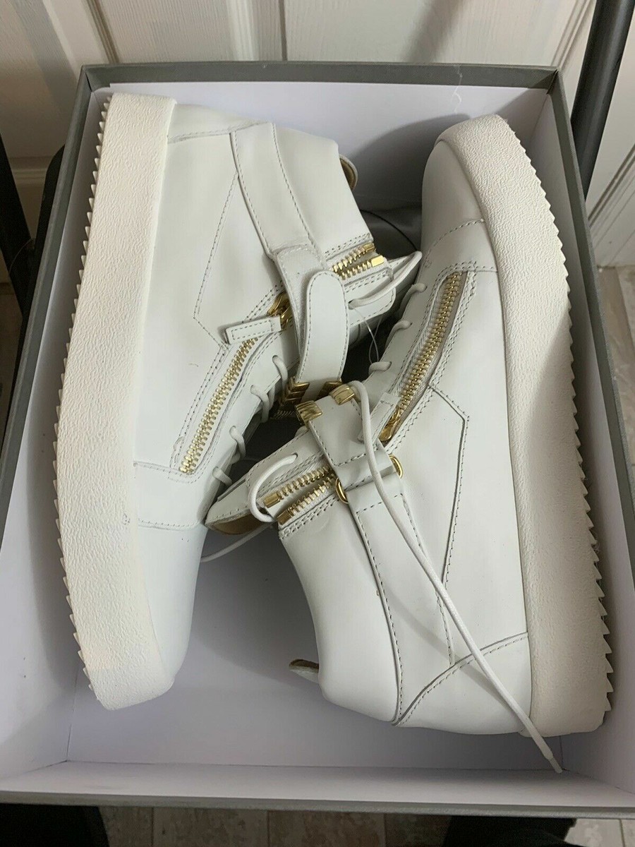 Giuseppe Zanotti Double Grid Mid-top Sneakers. US Sz. 14 (UK Giuseppe Zanotti Double Grid Mid-top Sneakers. US Sz. 14 (UK