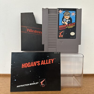 Vintage Video Game Cartridge HOGANS ALLEY Nintendo System NES Instruction Manual