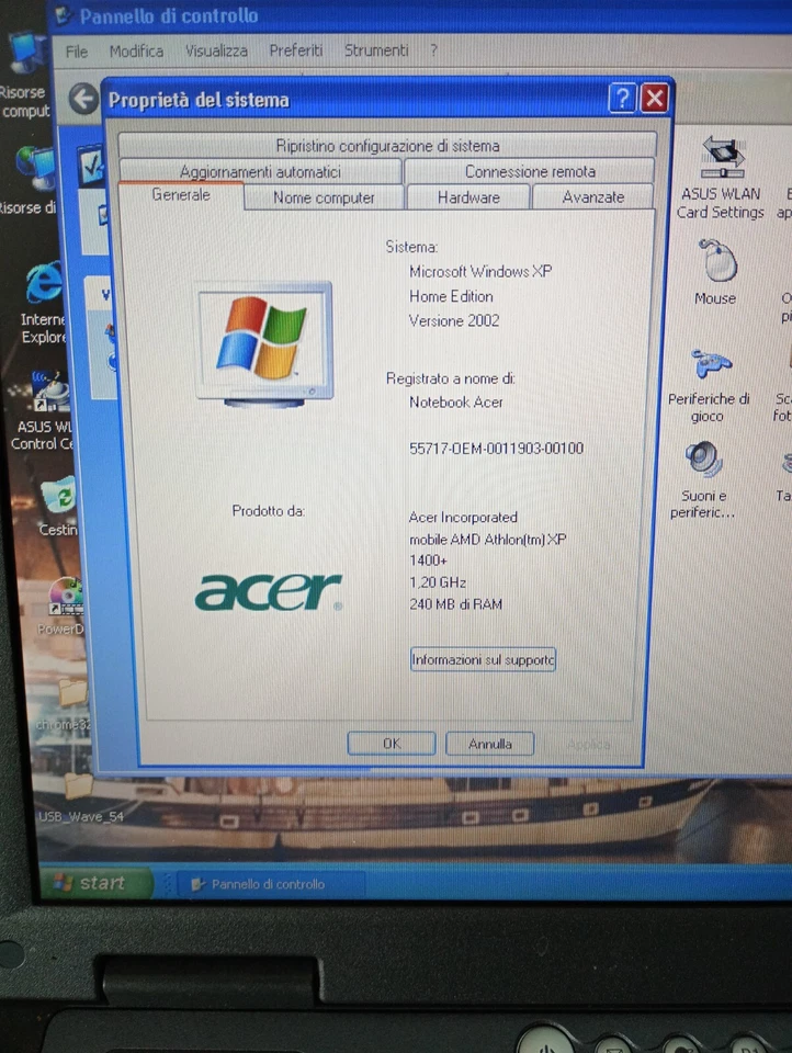 Computer pc notebook acer aspire 1300 windows xp perfettamente funzionante - Immagine 3 di 4