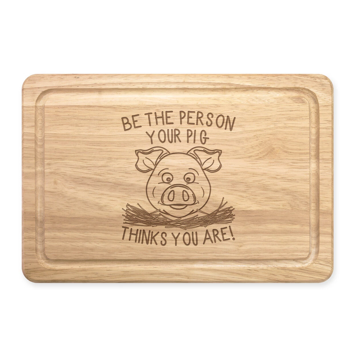 Be The Person Your Pig Thinks You Are Rectangular Chopping Board Crazy Lady