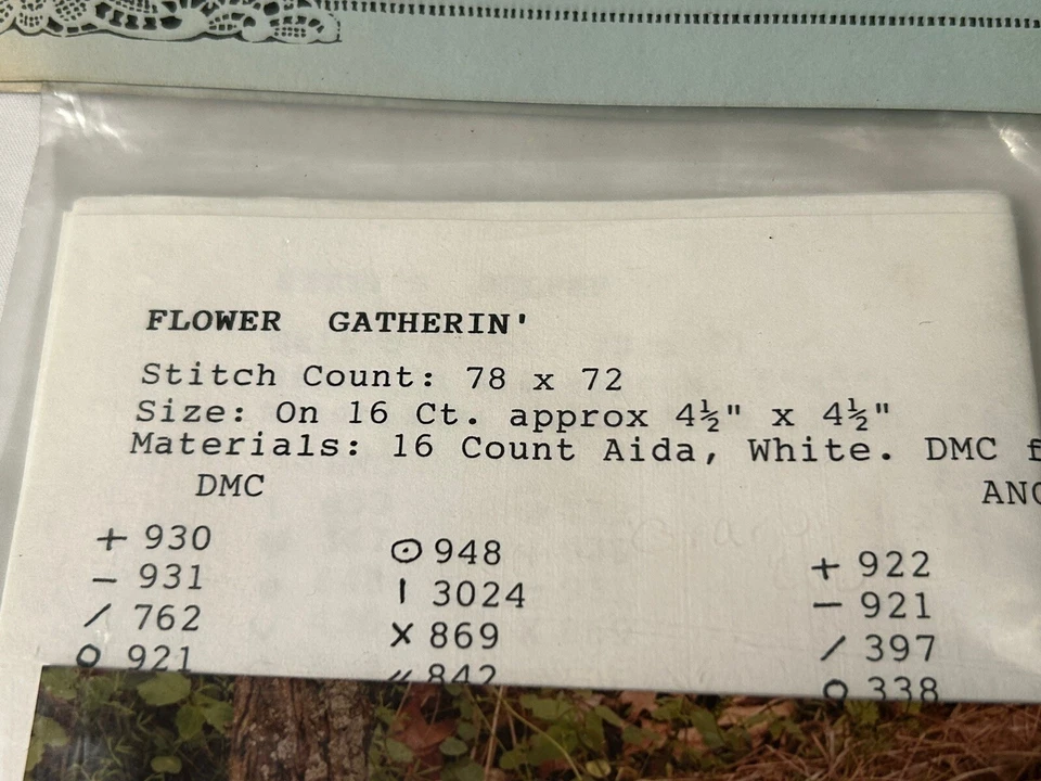 Vintage Lot Diane Graebner Amish Counted Cross Stitch Graphs Baby Animal Flower - Image 4 of 4