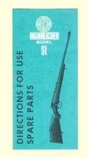 Steyr Model Mannlicher SL Factory Owners Instructions Manual Reproduction