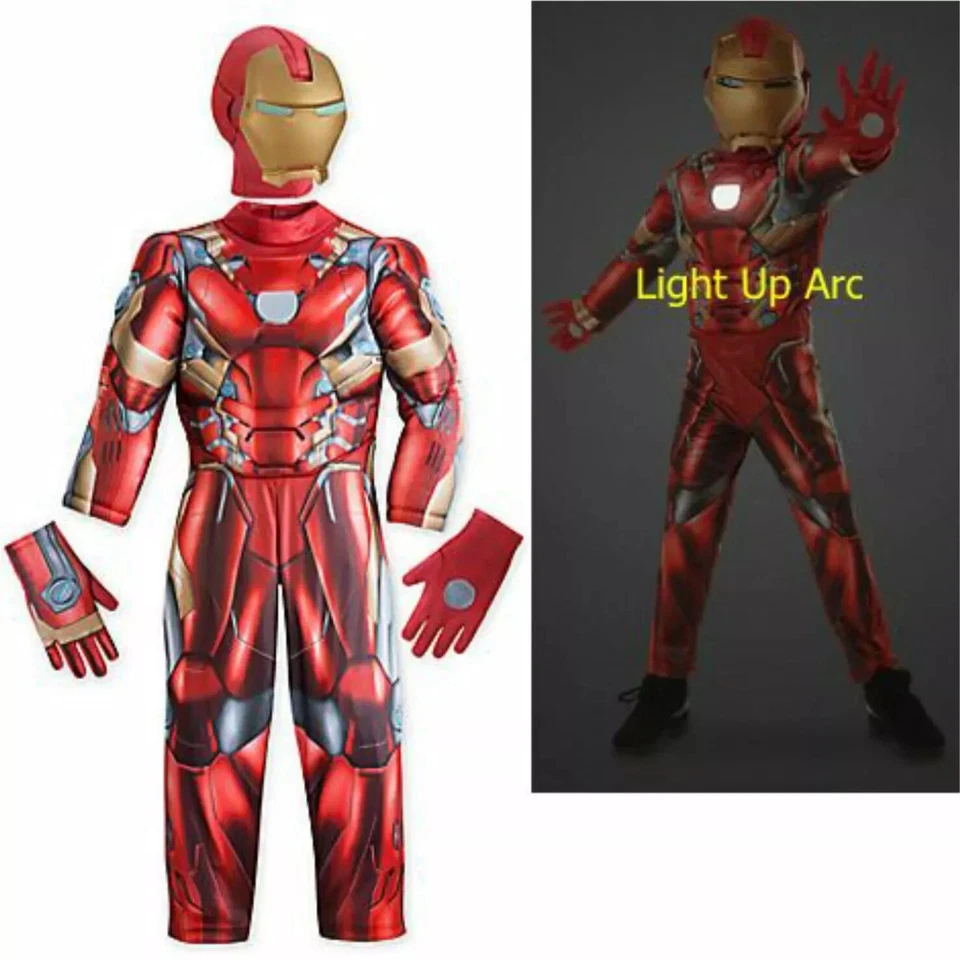 Disney Store Ironman Muscle Deluxe Iluminado Disfraz Niño Pequeño 5 6 Vengadores Nuevo Foto 2 de 4