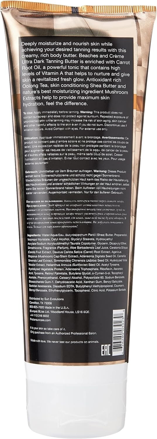 Pro Tan Beaches & Cream Ultra Rich Dark Tanning Butter Sunbed Lotion