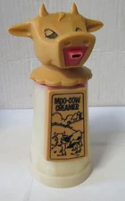 1970's Vintage Whirley Industries Moo Cow Creamer Plastic Warren PA Brown cow