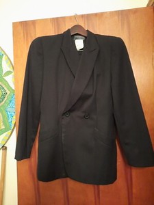 Harve’ Bernard Vintage Suit Lined Wool Black 10