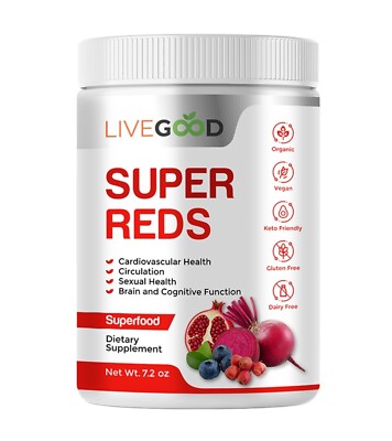 LiveGood Super Reds Powder (NEW) Heart Health Supplement