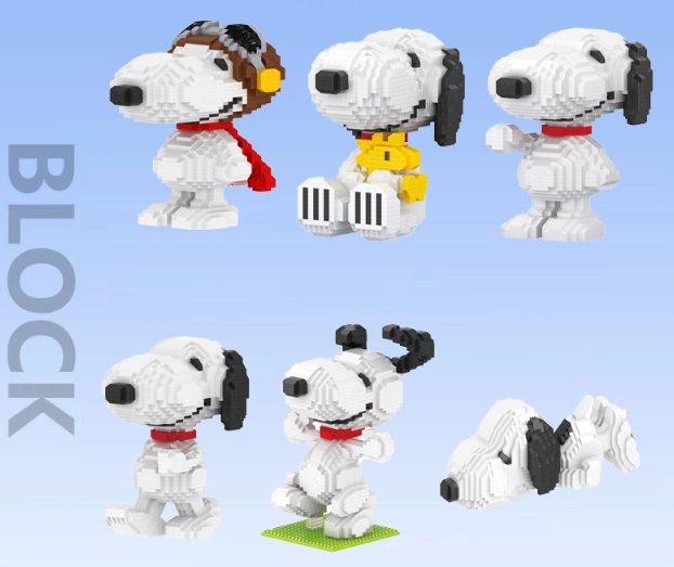 DIY building Puzzle Building Block Snoopy Gift To Mini Collection