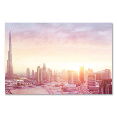 Postereck 1329 Poster Leinwand Dubai, Arabisch Stadt Wolkenkratzer Urban Skyline
