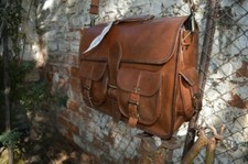 Verstellbare Herren Leder Handtasche Aktentasche Schulter Messenger Koffer Ta...