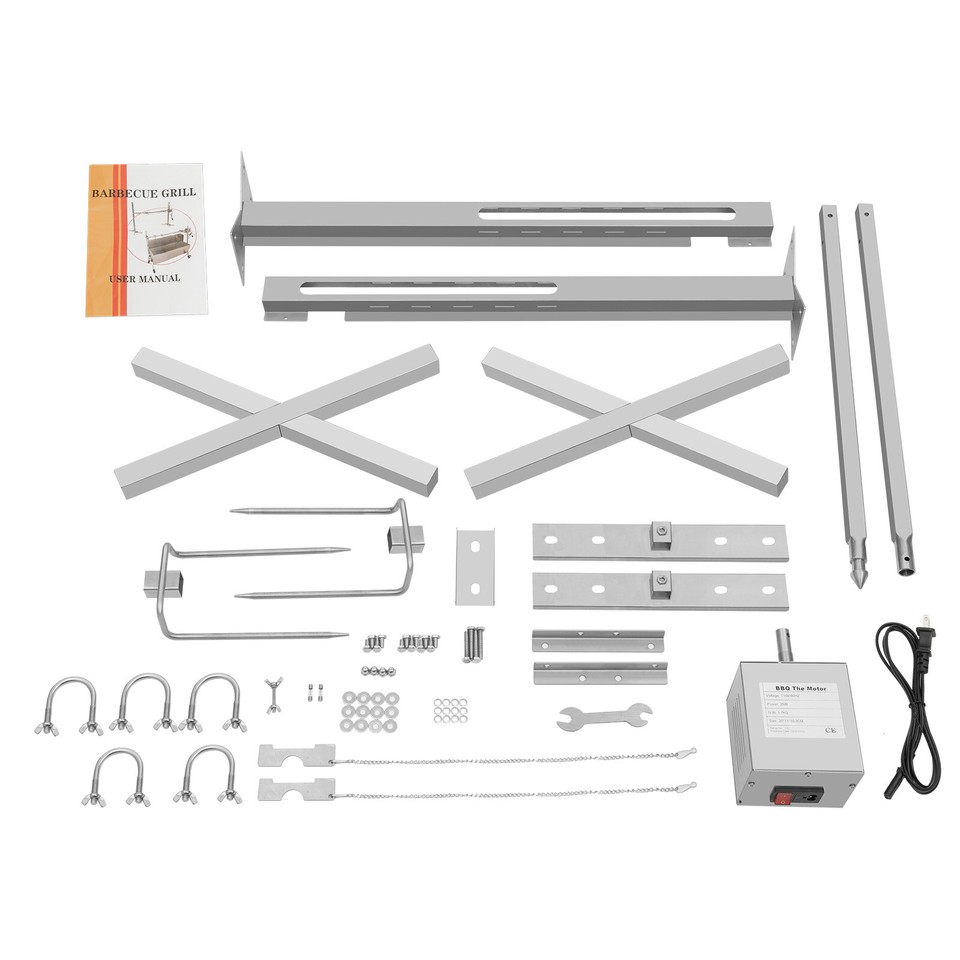 53 inch Large Spit Roaster Rotisserie Chicken Electric BBQ Grill Pig