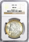 1896 Morgan Silver Dollar NGC MS64 (Toned) #3676951-111