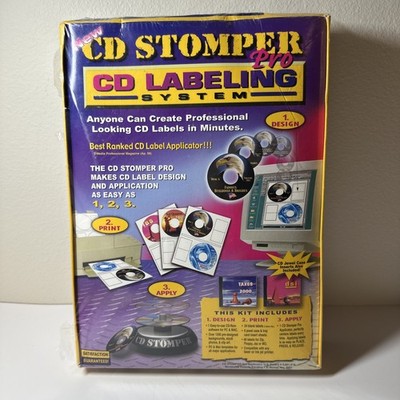 CD Stomper Pro CD Labeling System Kit Label Maker Applicator New Sealed PC Mac