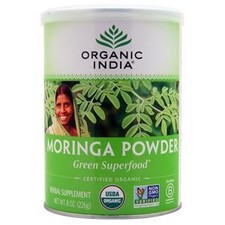 Organic India Moringa Powder Green Superfood - Certified Organic 8 oz