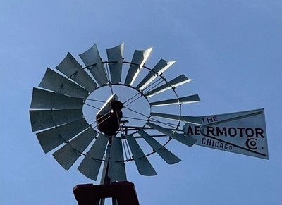 8ft Aermotor Windmill, A-702, Complete unit from pump rod & mast up